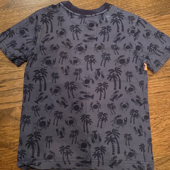 Gymboree size 6 boys set shorts and plaid shorts orange tropical crab shark - Picture 5 of 11